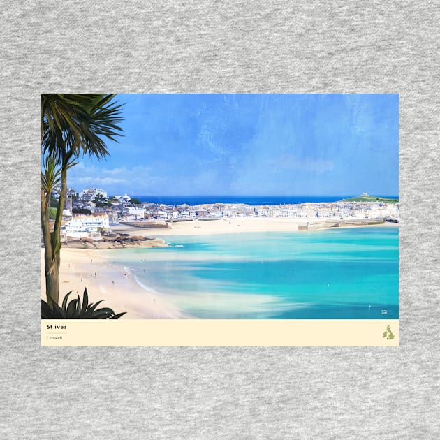 St Ives, Cornwall, Travel poster (Landscape) by synchroelectric